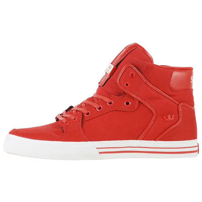 Buty Supra VAIDER - Sneakersy Wysokie Damskie - Czerwone (BZLG-87435)